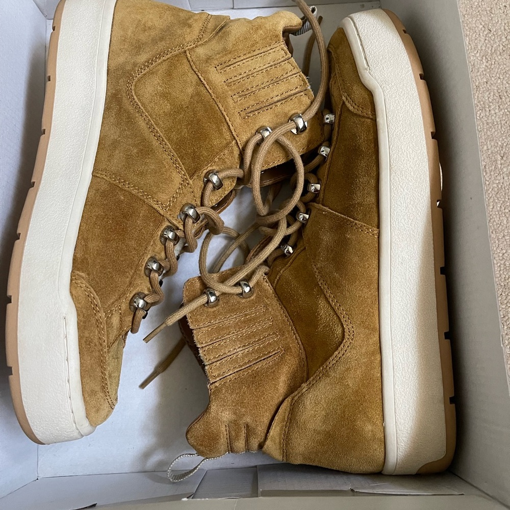 Marc Fisher Mally suede bootie, high top sneaker